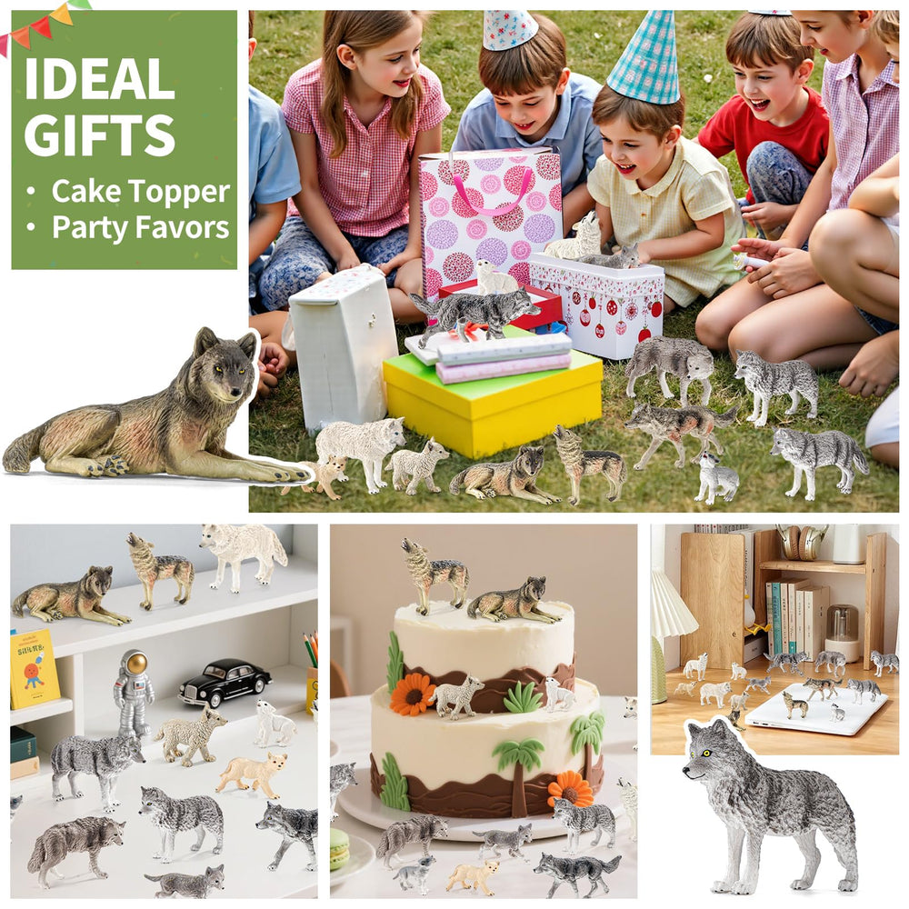 THINKBAY sturdy plastic wolf toys withstand hours of safe, durable play.