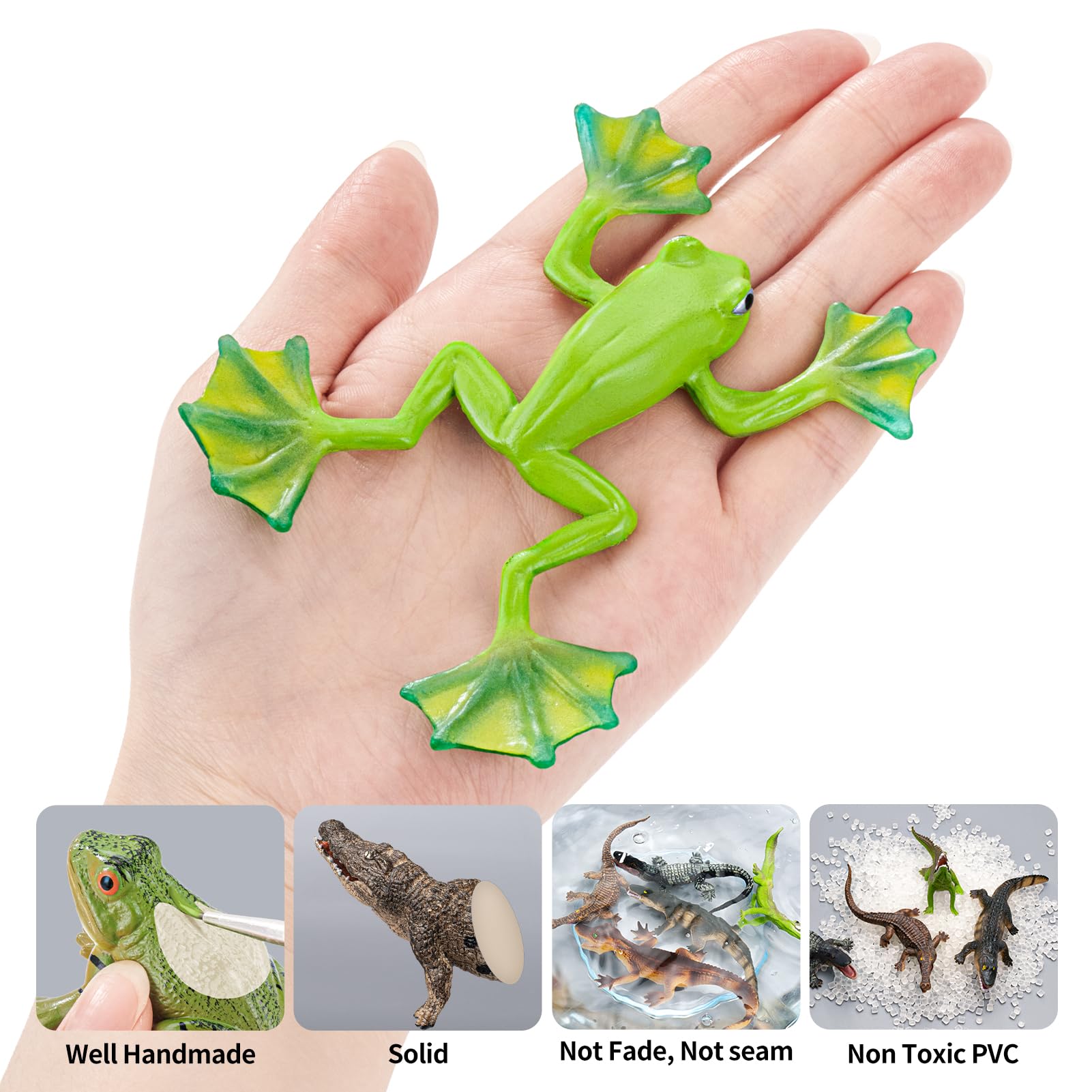 THINKBAY webbed tree frog figure for rainforest dioramas.