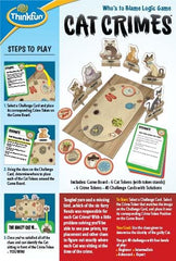 ThinkFun Cat Crimes artwork featuring playful cats and clever humor.