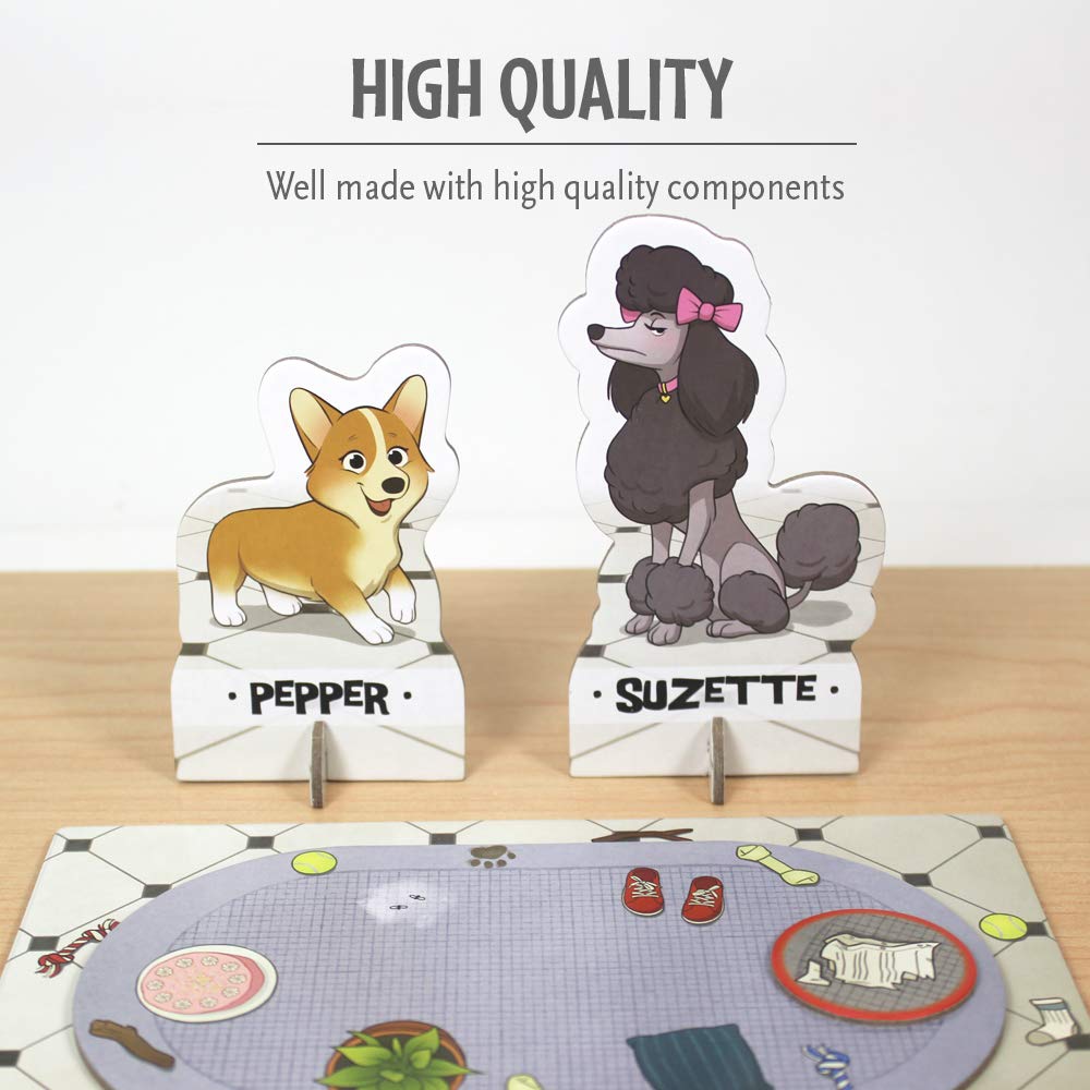 ThinkFun Dog Crimes family game night setup encourages team problem solving