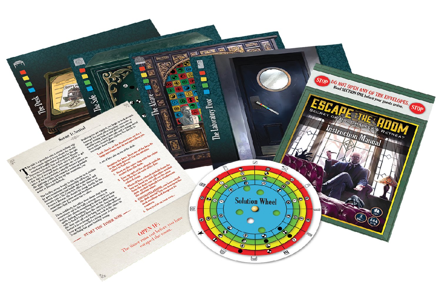 ThinkFun Escape The Room Sealed Envelopes reveal hidden items for group problem solving.