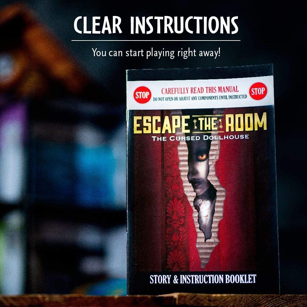 ThinkFun Escape the Room Cursed Dollhouse secret items deepen puzzle exploration