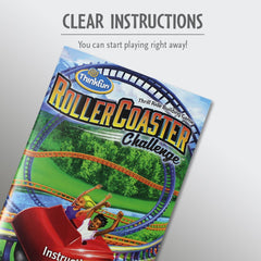 ThinkFun Roller Coaster Challenge tracks assembled during play.