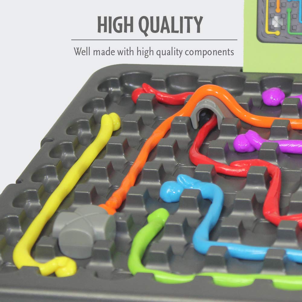 ThinkFun Thinking Putty Puzzle bridges and blockers shape non-overlapping paths.