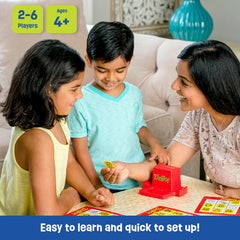 ThinkFun Zingo Word Builder tiles spread for three-letter word formation.