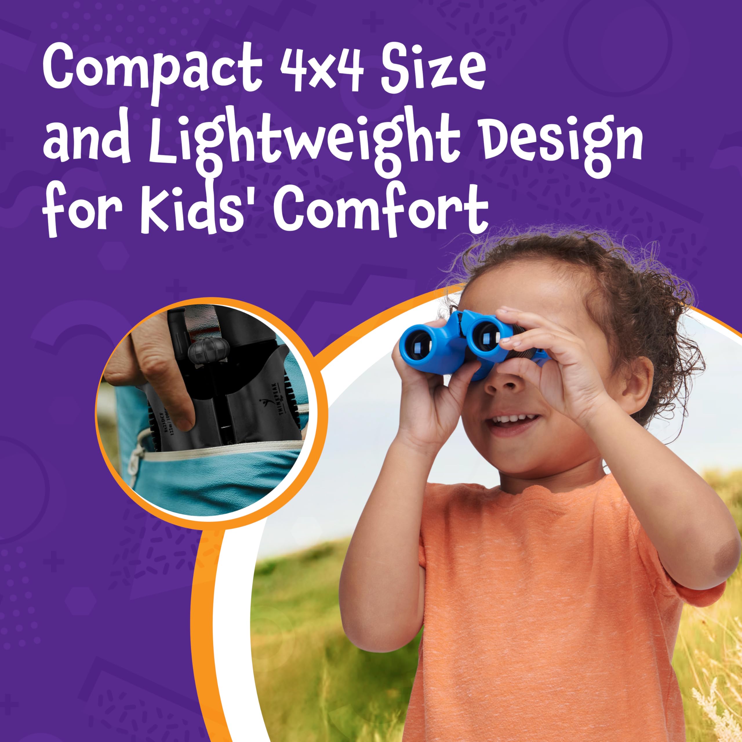 Think Peak binoculars bird watching scene captures real-world observation and curiosity in children.
