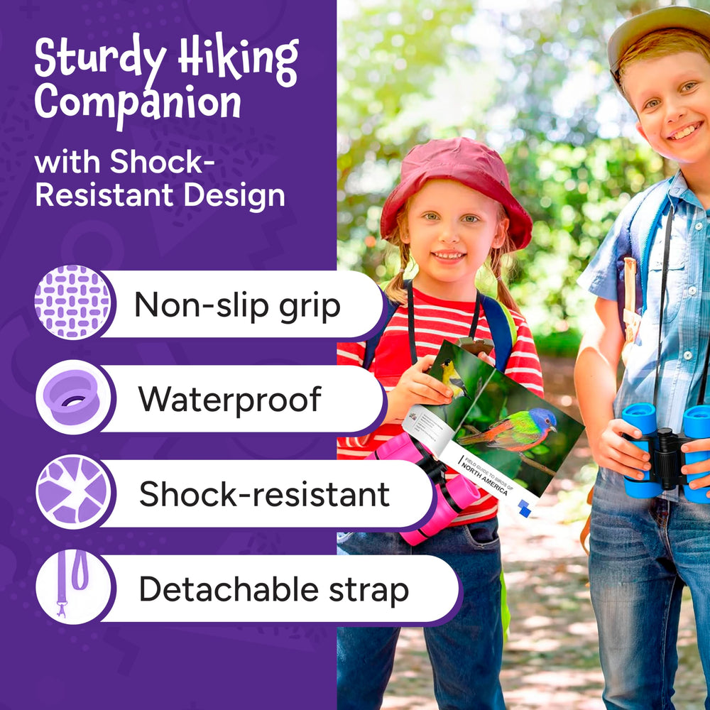 Think Peak binoculars compact-ergonomic design fits comfortably in young explorers' hands.