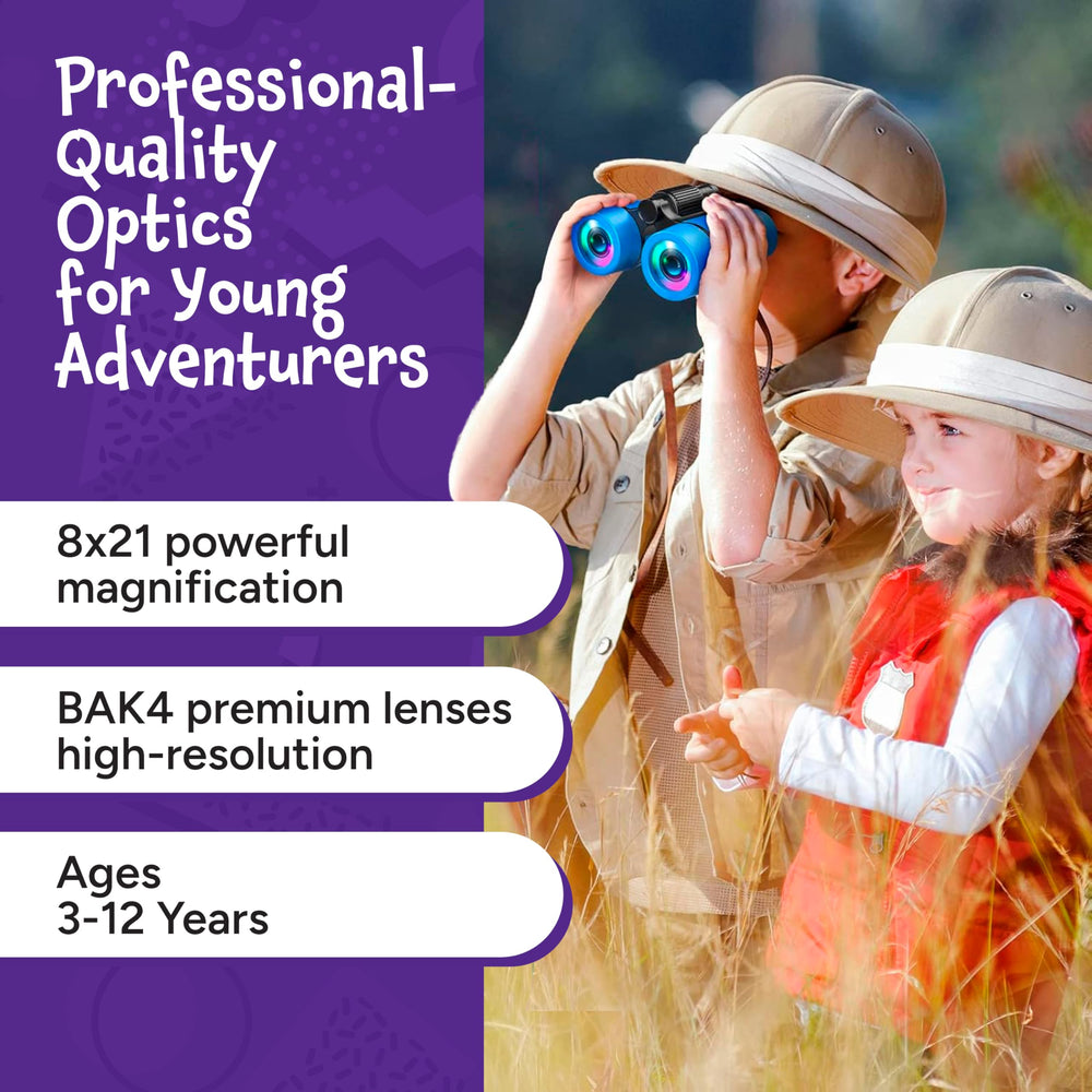 Think Peak Pink Binoculars used for bird watching in the park with clear 8x21 magnification.