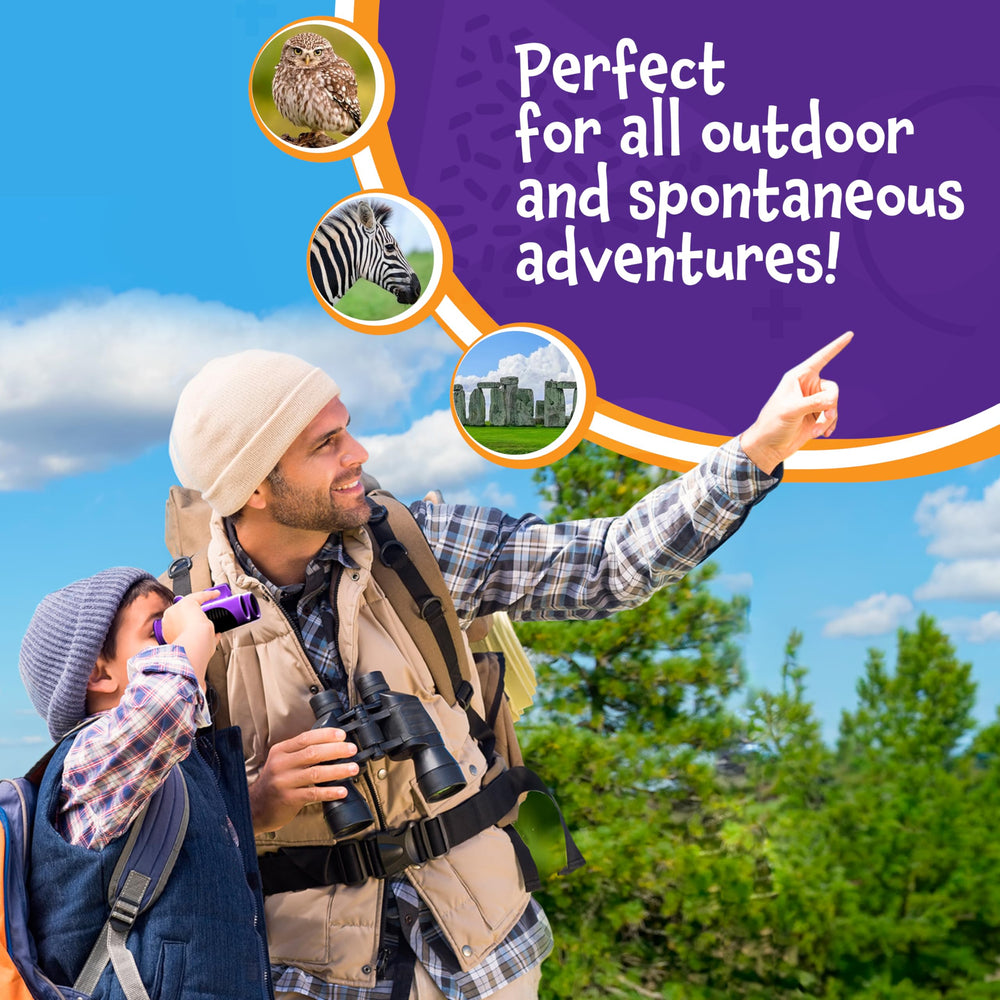 Think Peak Purple Binoculars educational toy promoting hands-on nature learning.