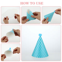 Thinp polka dot and stripe hats ideal as photo props.