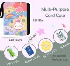Thisness Rabbit PU leather card holder is waterproof and easy to clean.