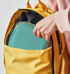 Thisness compact design measures 20 x 17.5 x 9 cm, fitting in bags.