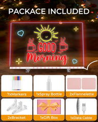 THKAILAR Lumi LED drawing board gift-set packaging highlighting all included items