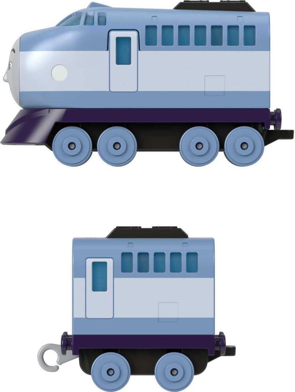 Die-cast Thomas & Friends train with detailed features inviting tactile exploration