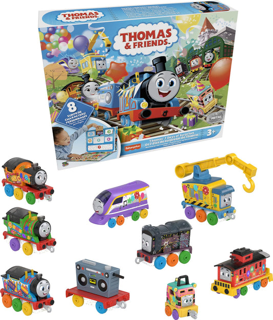 Thomas & Friends gift set front view with colorful trains for imaginative play.