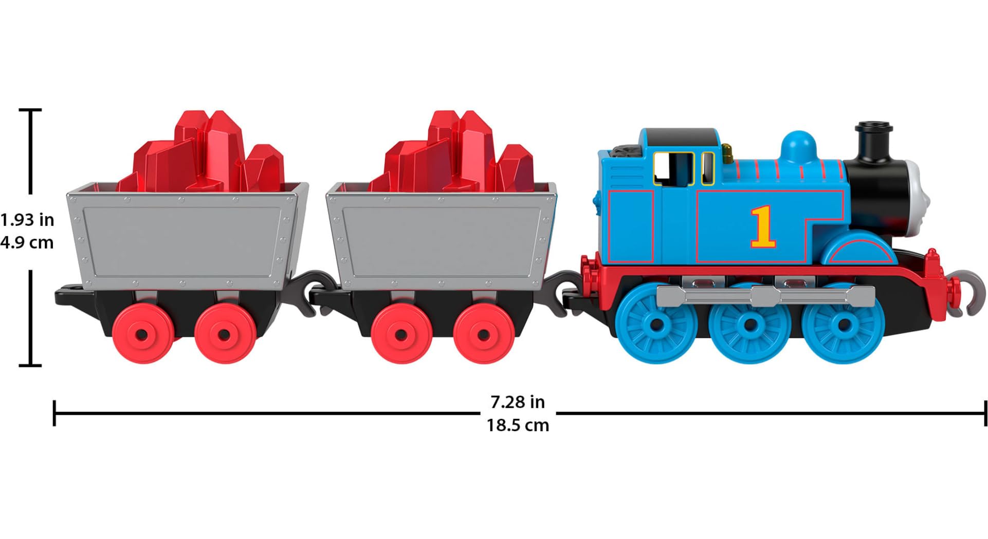 Thomas and Friends ruby-red cargo cars with crystal accents