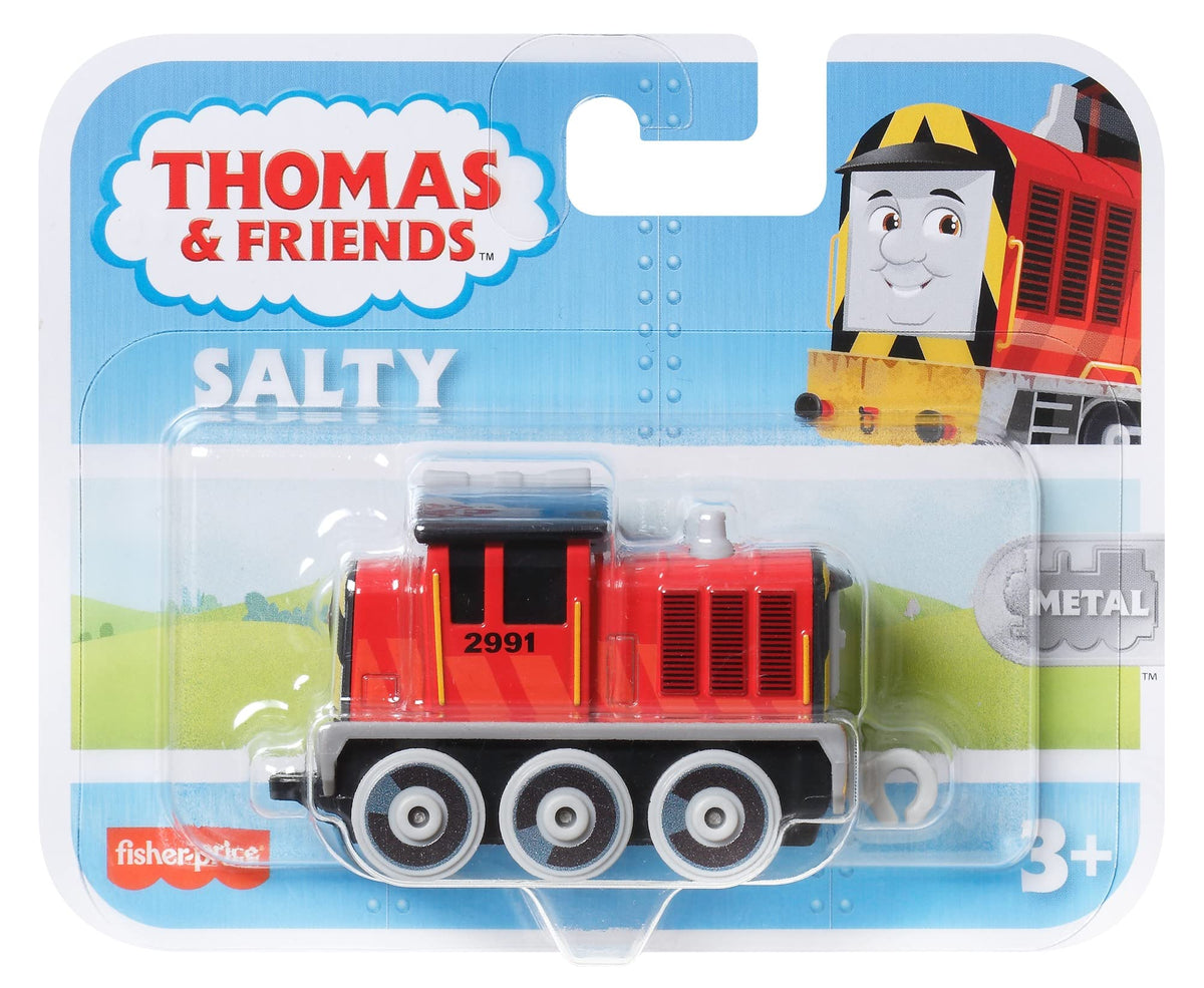 Thomas & Friends Salty die-cast engine in metallic finish ready for push-along play.