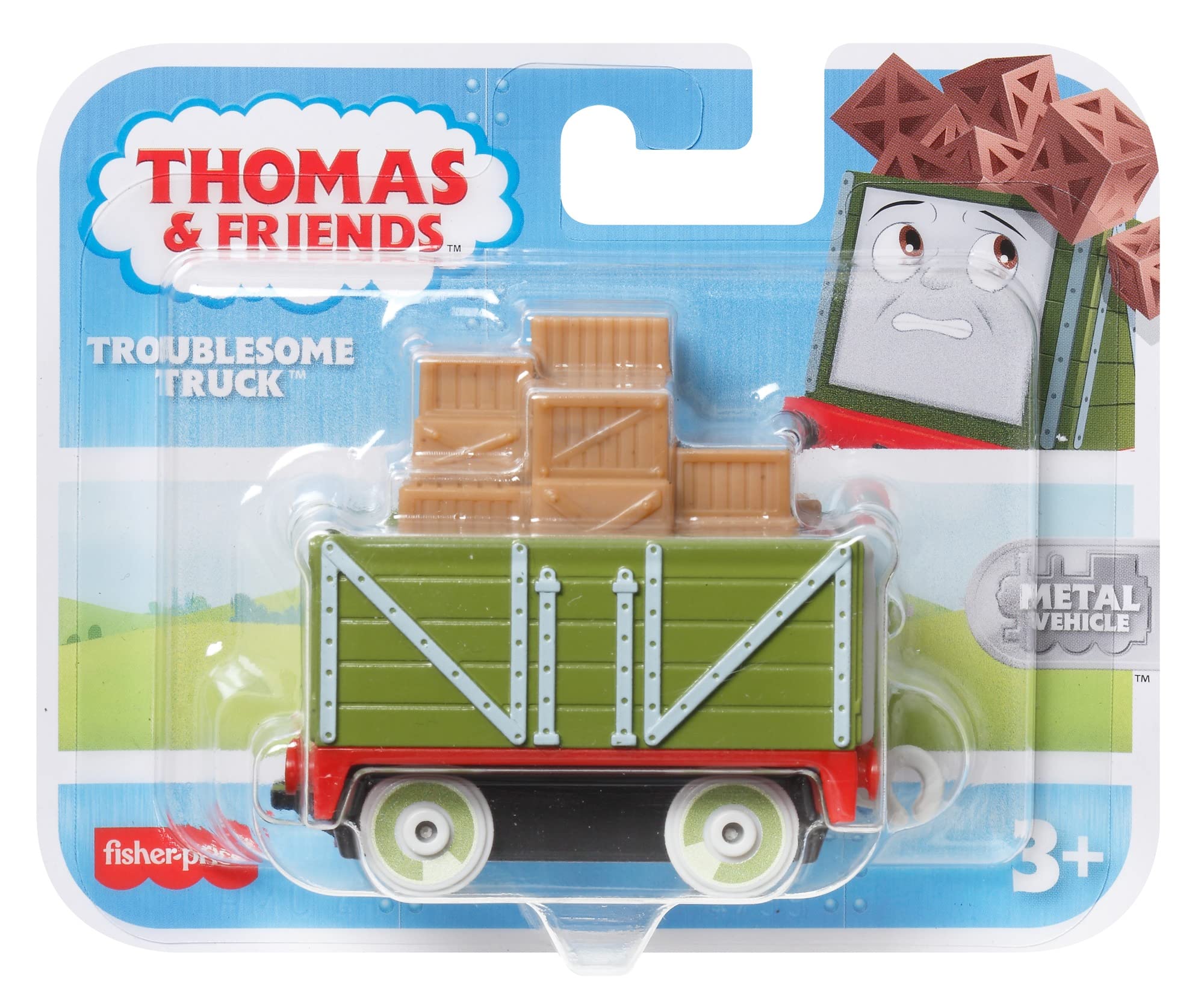 Thomas & Friends Troublesome Truck diecast on track for durable preschool play.