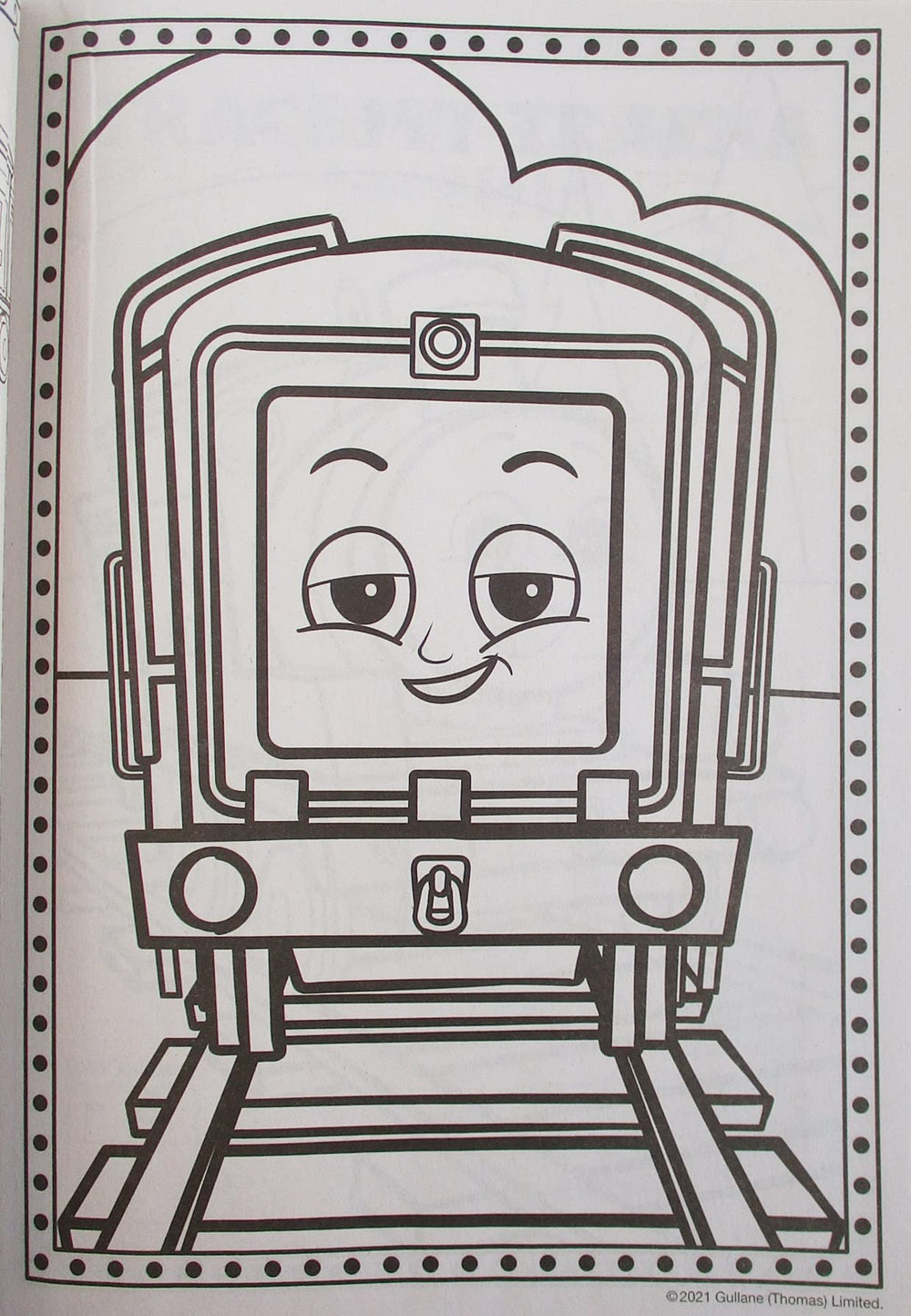 Thomas Coloring and Activity Book with Friends measures 7.75 by 10.75 inches for easy handling.