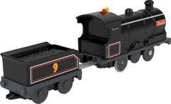 Thomas & Friends Donald engine with plastic connectors for attaching to trains and cars.