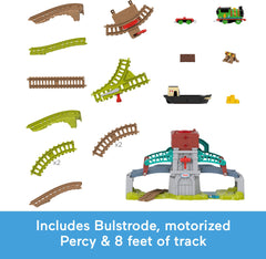 Eight feet of track supports expandable Thomas & Friends setups