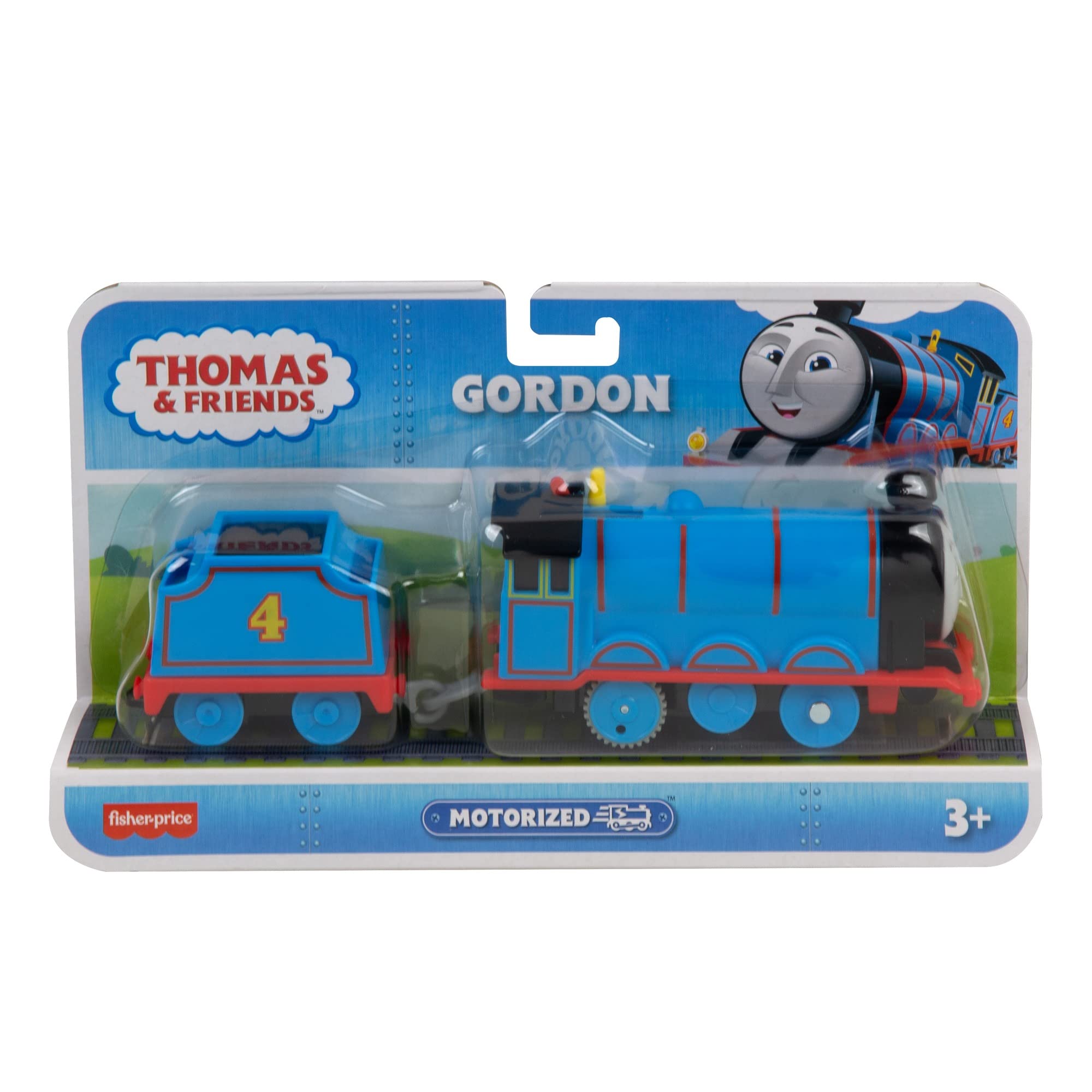 Battery-powered Gordon moves smoothly on compatible non-wood tracks.