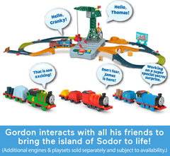 Gordon engine with cargo cars for loading and unloading pretend play.