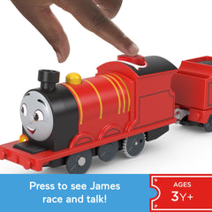 James cargo cars included for loading and unloading pretend play.