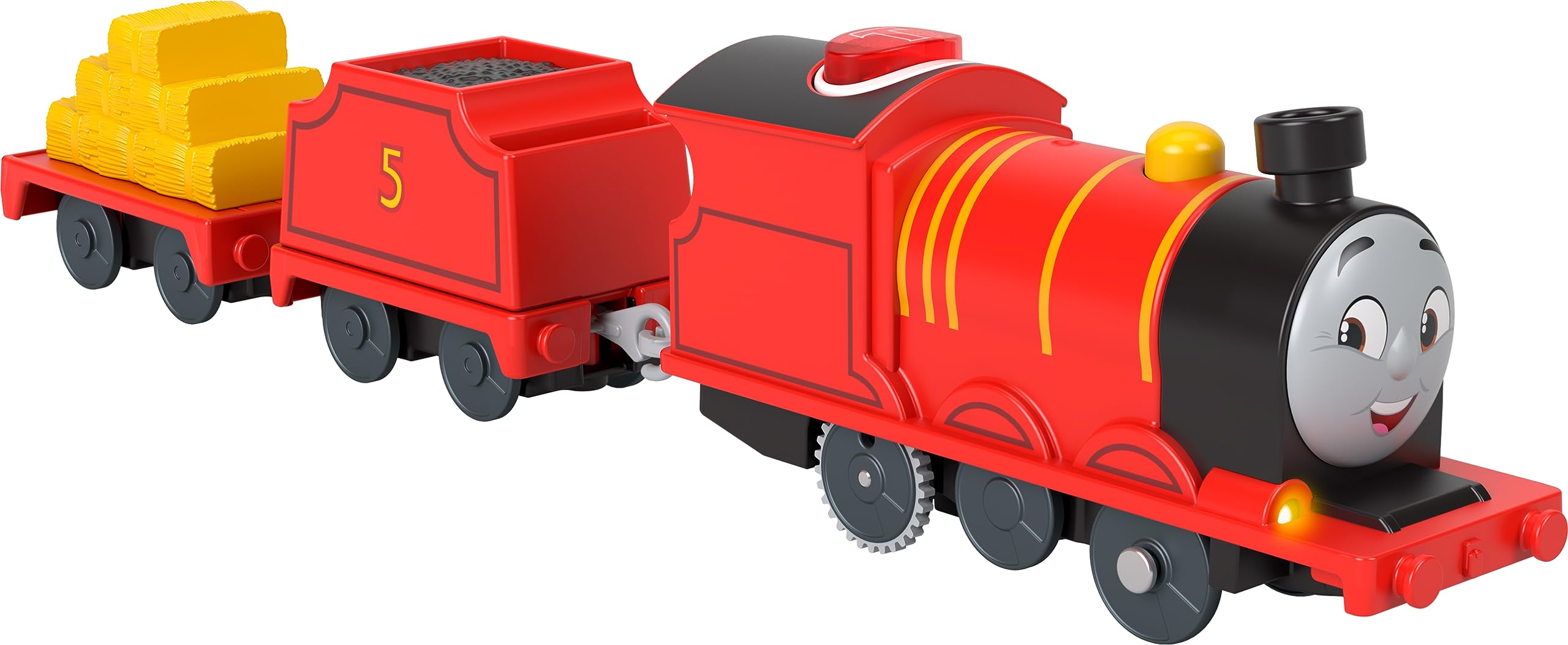 Thomas & Friends James train with top button for sounds.