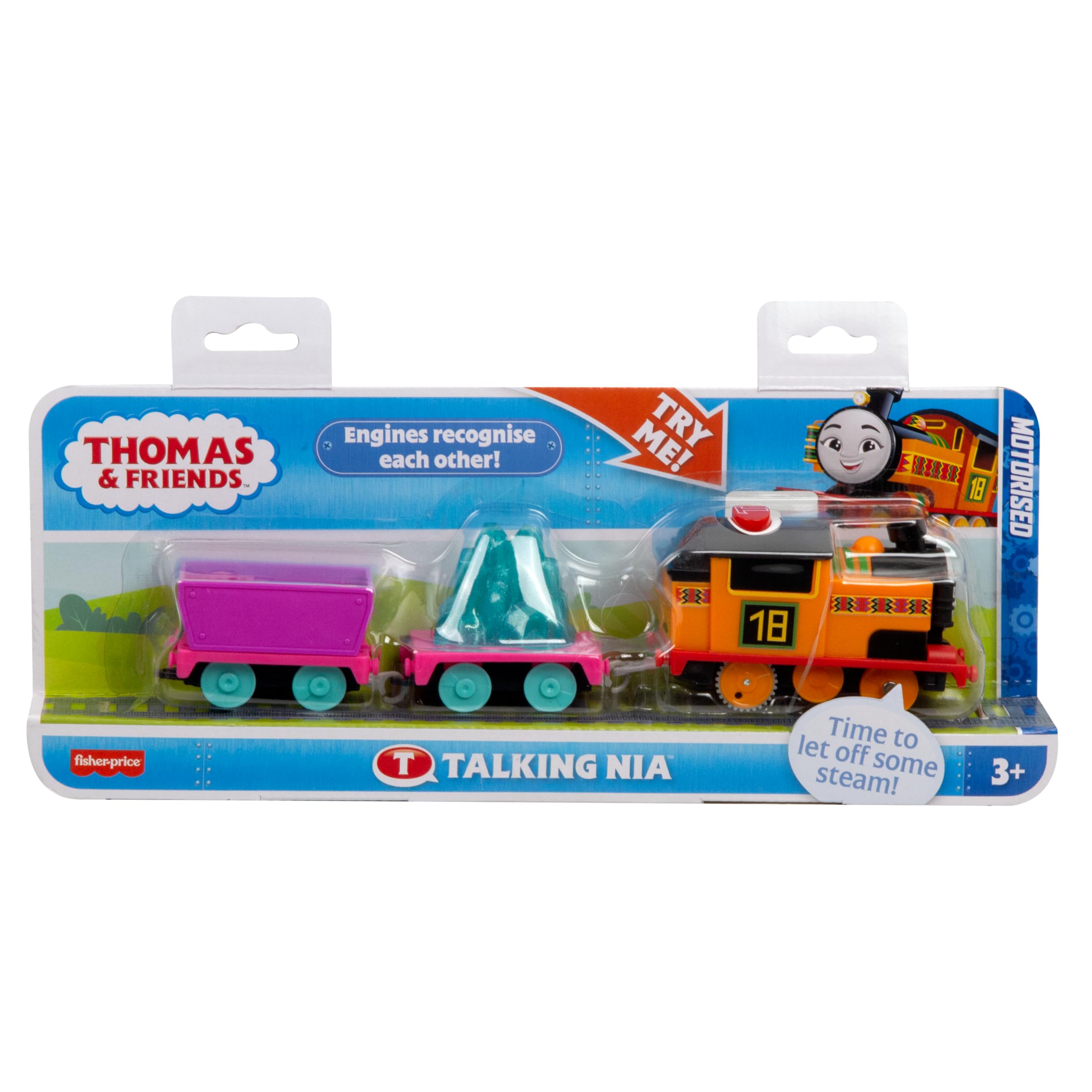 Thomas & Friends Nia packaging image presents a gift ready set.