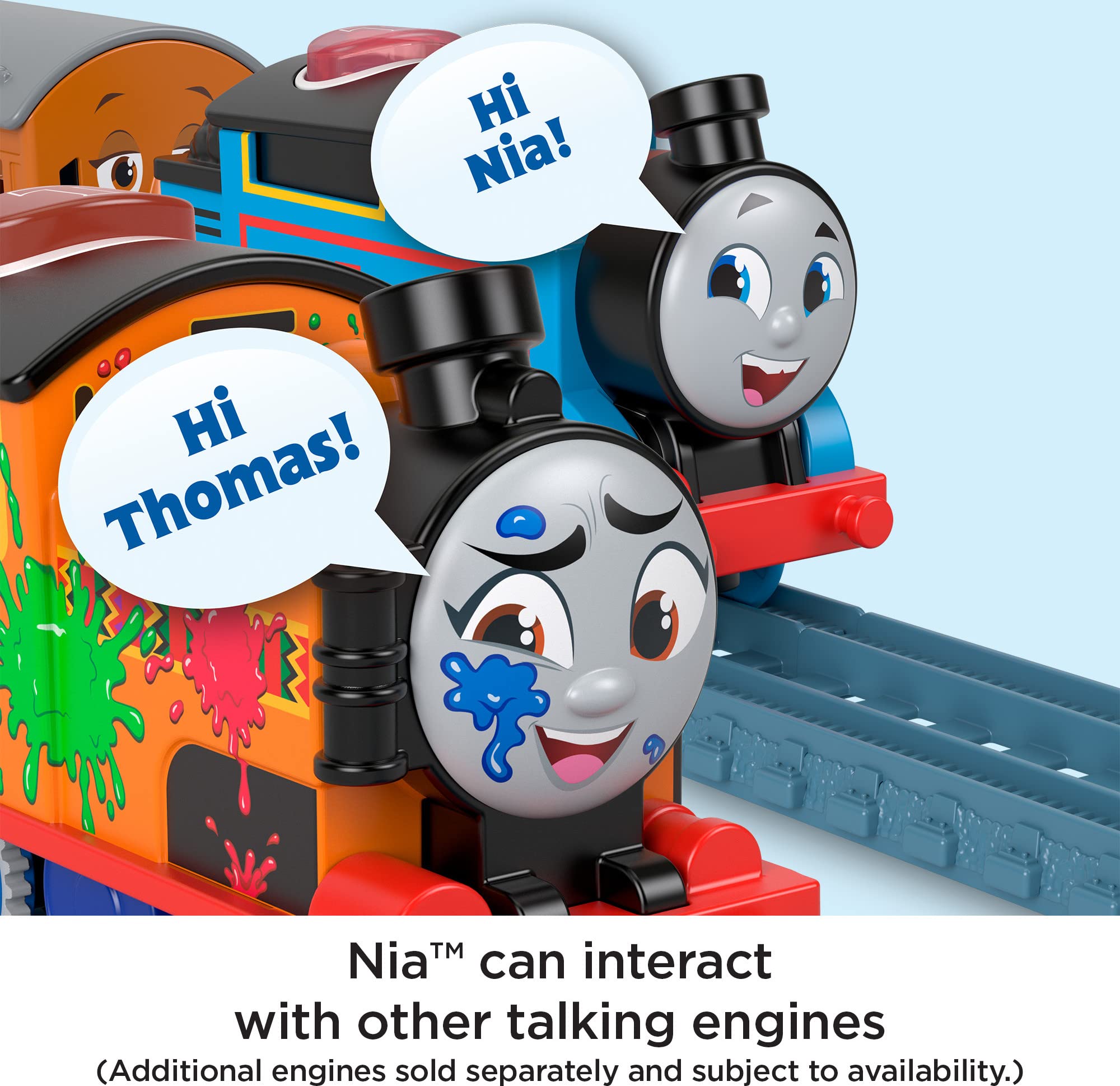 Nia engine with wobbling tanker cargo adds dynamic pretend transport scenes