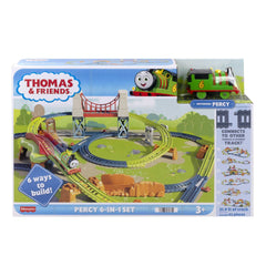 Thomas and Friends Percy builds six track layouts for varied play possibilities.