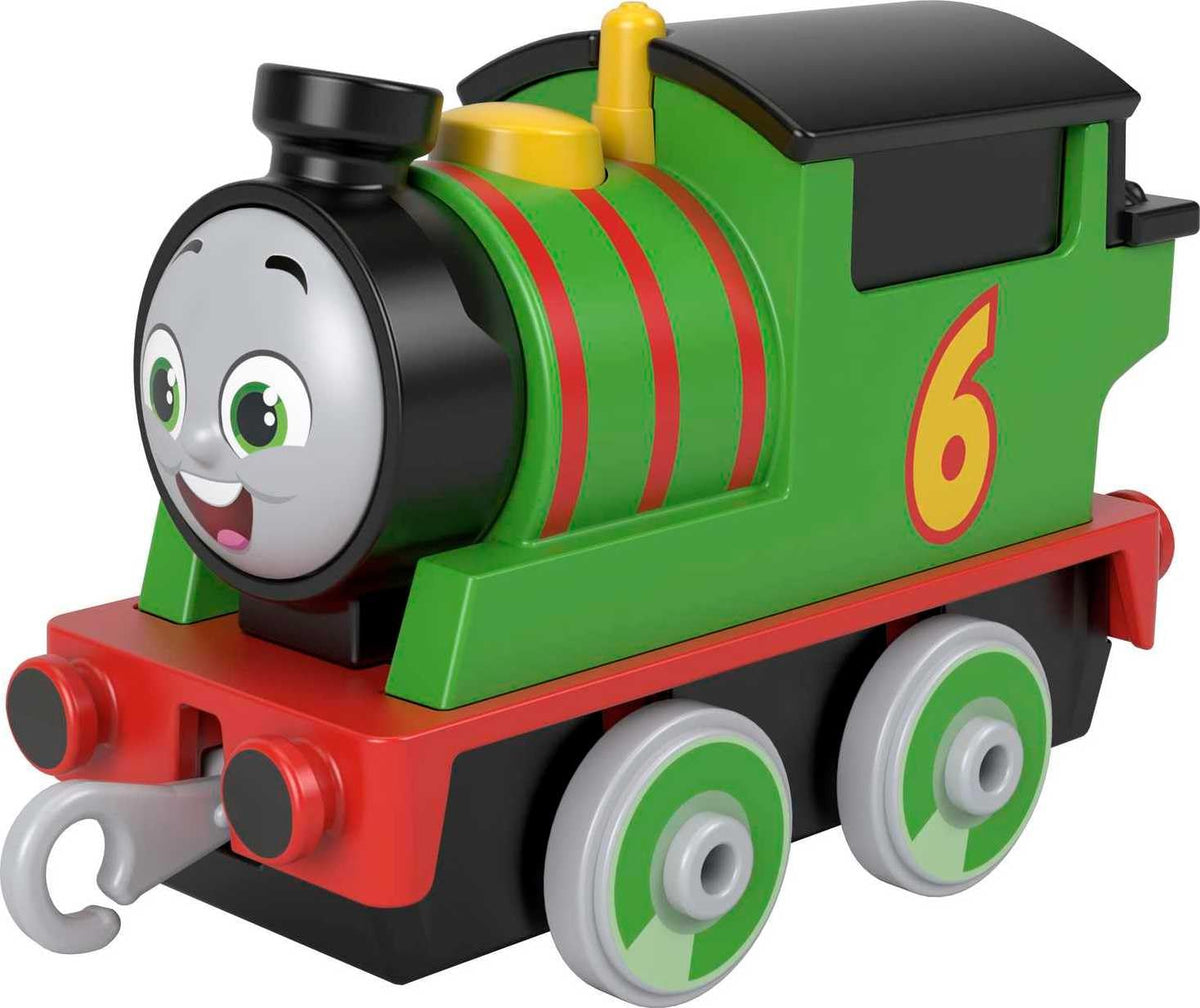 Thomas and Friends Percy diecast push-along engine ready for imaginative play on track.