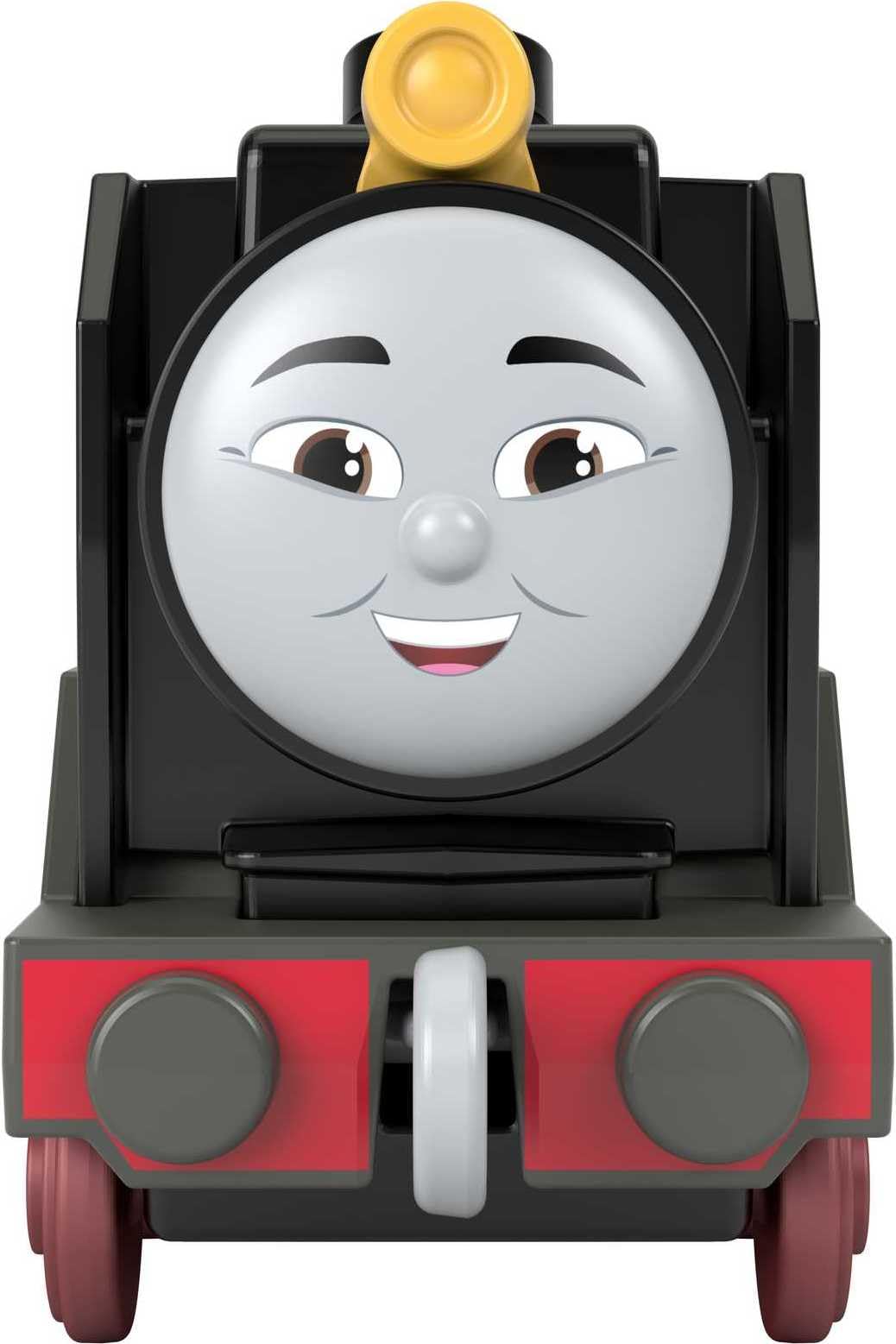 THOMAS & FRIENDS push-along train on colorful track for storytelling.