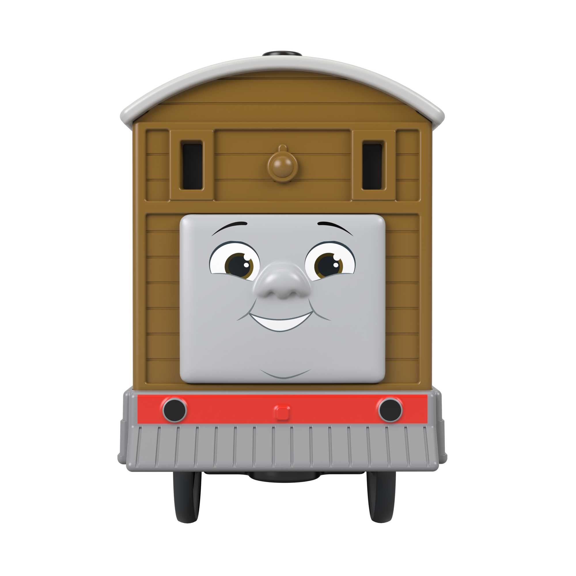 Thomas & Friends Toby cargo wagon attached for dynamic rail adventures.