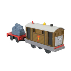 Thomas & Friends Toby locomotive front view ready for imaginative play on compatible tracks.