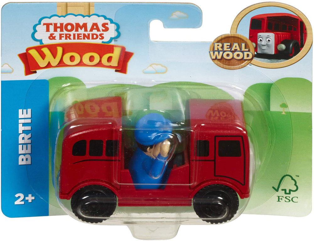 Thomas & Friends Wood Bertie magnet connectors enable easy linking with other trains.