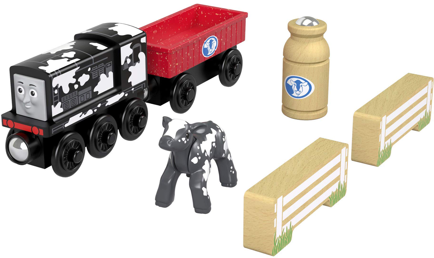 Thomas & Friends Wood Diesel's Dairy Drop-Off diesel figure sparks farm storytelling
