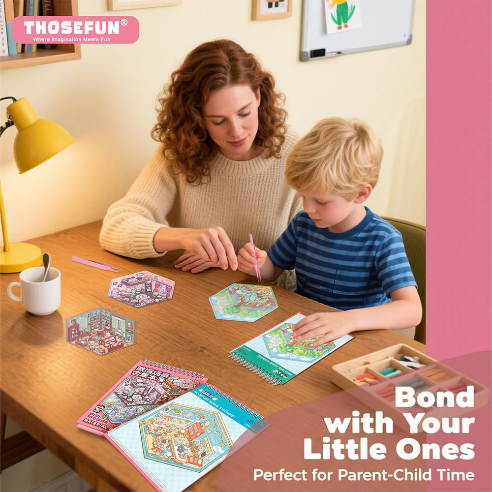 THOSEFUN 3D sticker scene book adds depth to your mini scenes