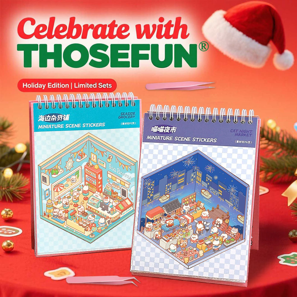 THOSEFUN 3D sticker scene book features colorful scenes to boost creative mood