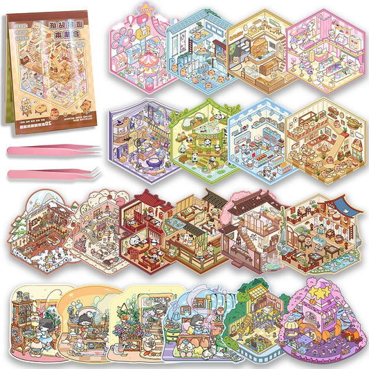 THOSEFUN 3D Sticker Scene Book cover image for inviting creative relaxation