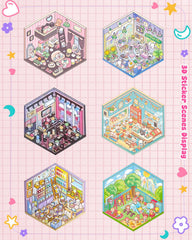 THOSEFUN 3D sticker scene book tweezers providing precise placement for neat results