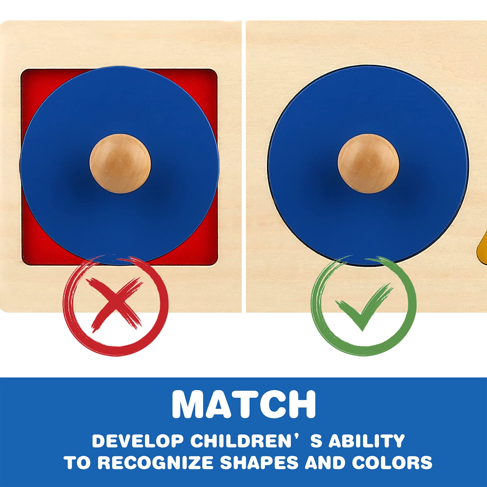 Thoth toddler playing with shapes to boost hand-eye coordination.