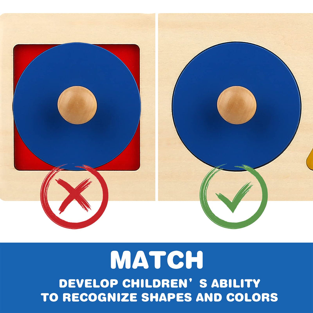 Thoth toddler playing with shapes to boost hand-eye coordination.