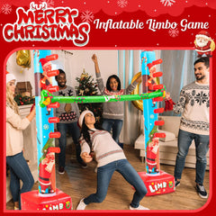 Threan Christmas Limbo design features Santa and gifts for holiday ambiance