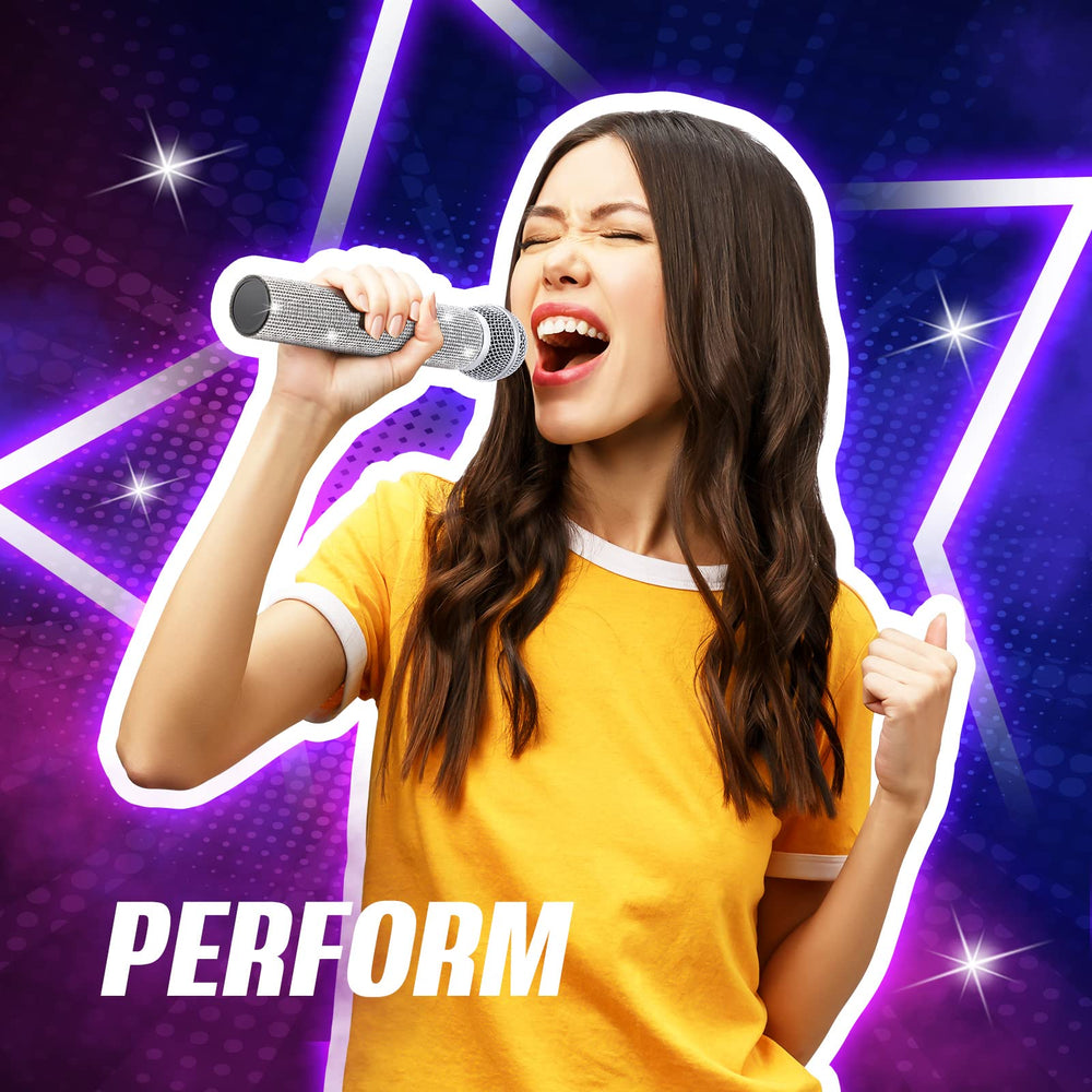 Threan party microphone prop, versatile for cosplay, singing, and events.
