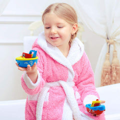 Colorful 3 Bees & Me boats encourage storytelling during bath time
