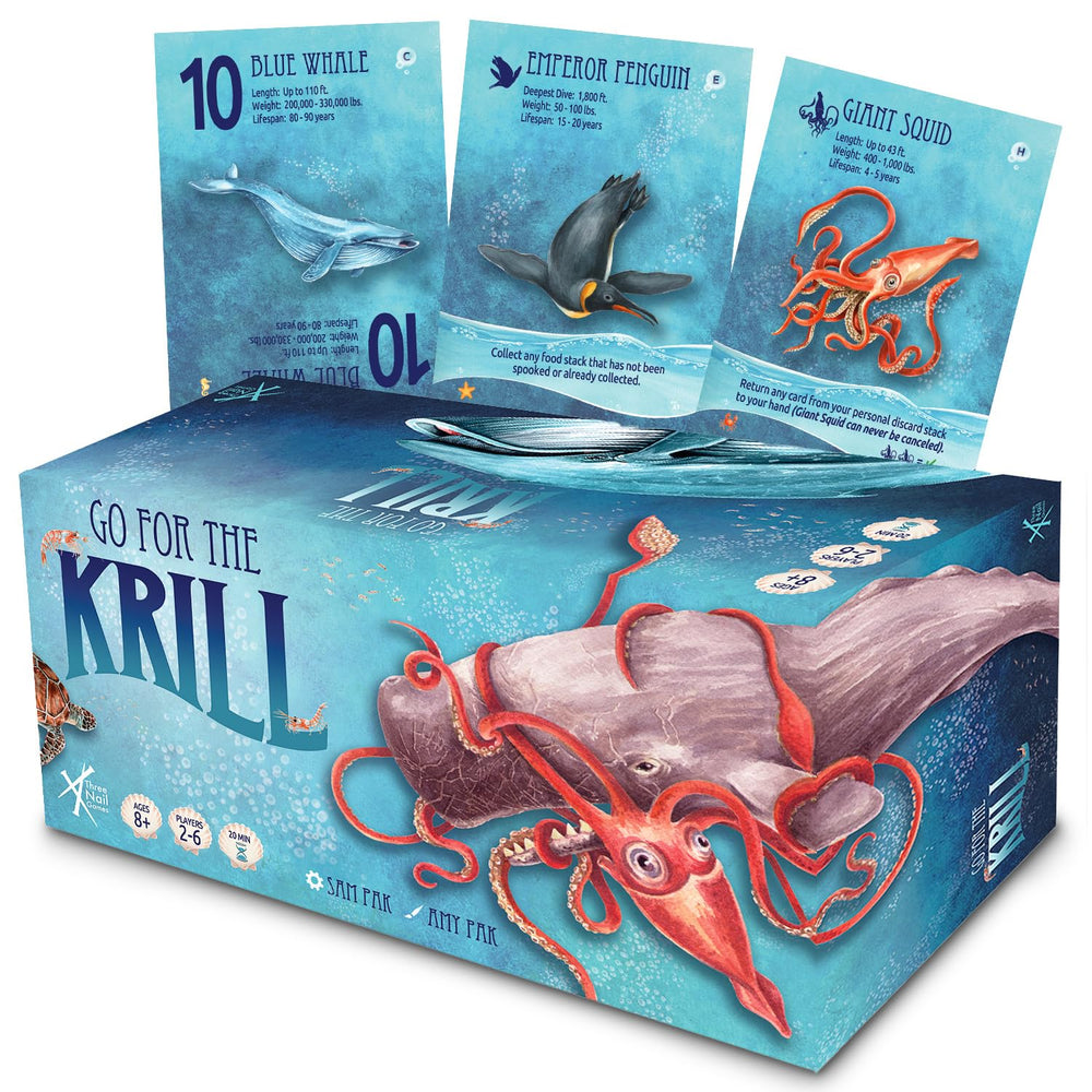 Three Nail Games Go for the Krill box front, ideal for family game night on the go.