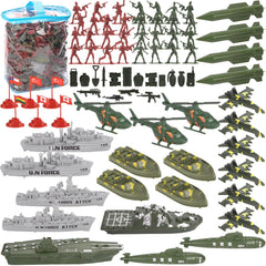 Three Otters army men battle set bag shows soldiers for imaginative play