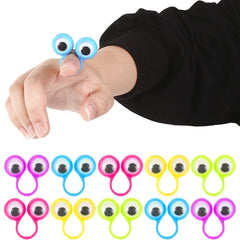 Three Otters finger puppets with pink eyes for storytelling fun